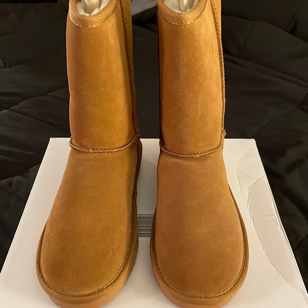 🔥Sale🔥pretty and comfy chestnut suede boots ..NWOT..NIB..never worn